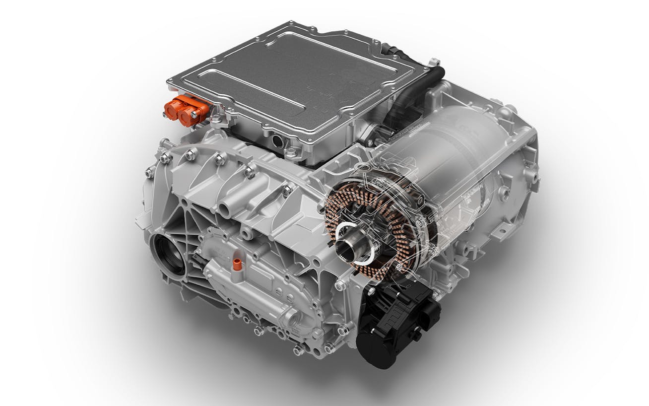 The electric engine of the Porsche Macan 4