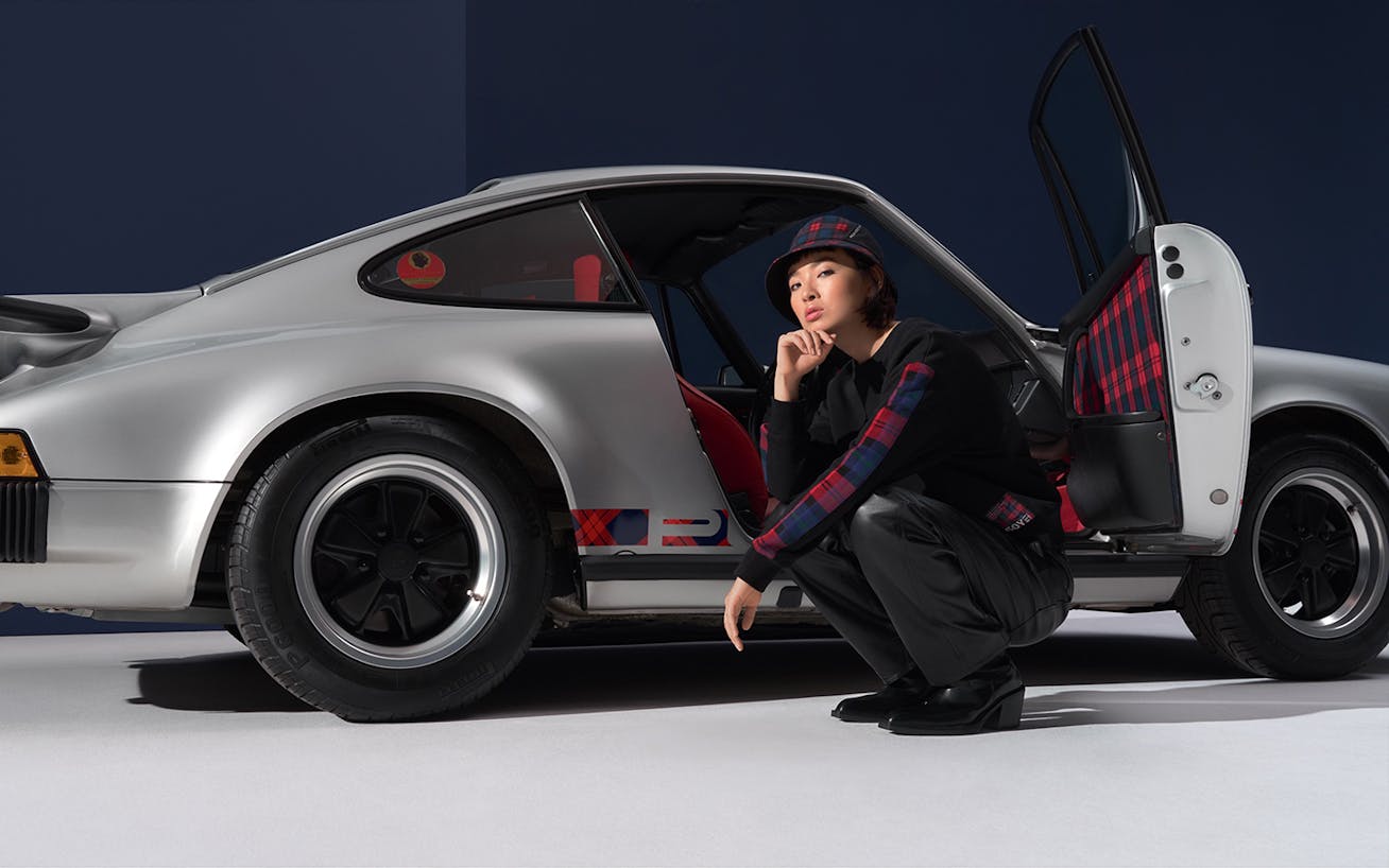 Woman modelling Porsche Turbo No. 1 Collection 