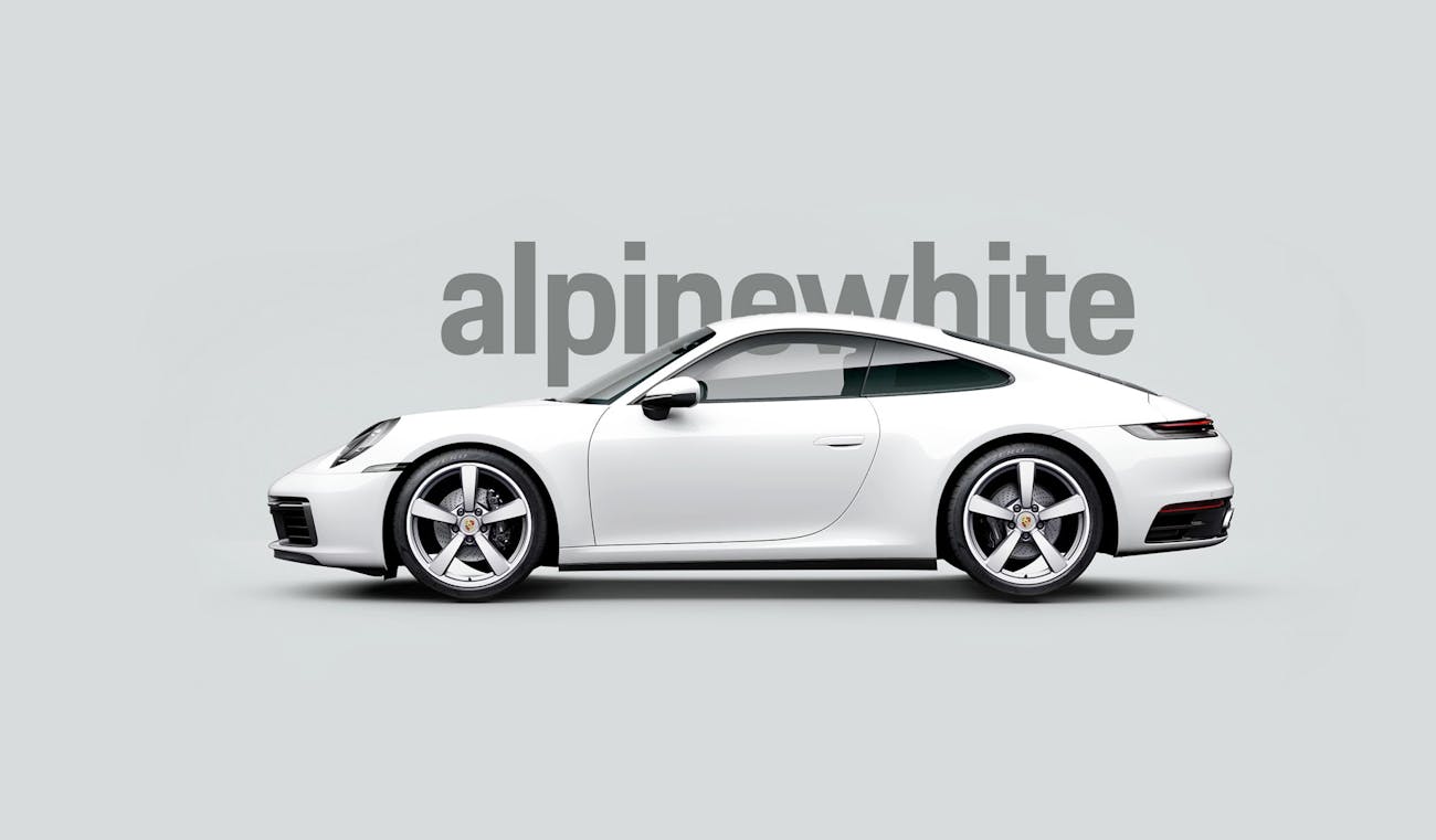 Porsche 911 in the Paint To Sample Plus Alpine White colour