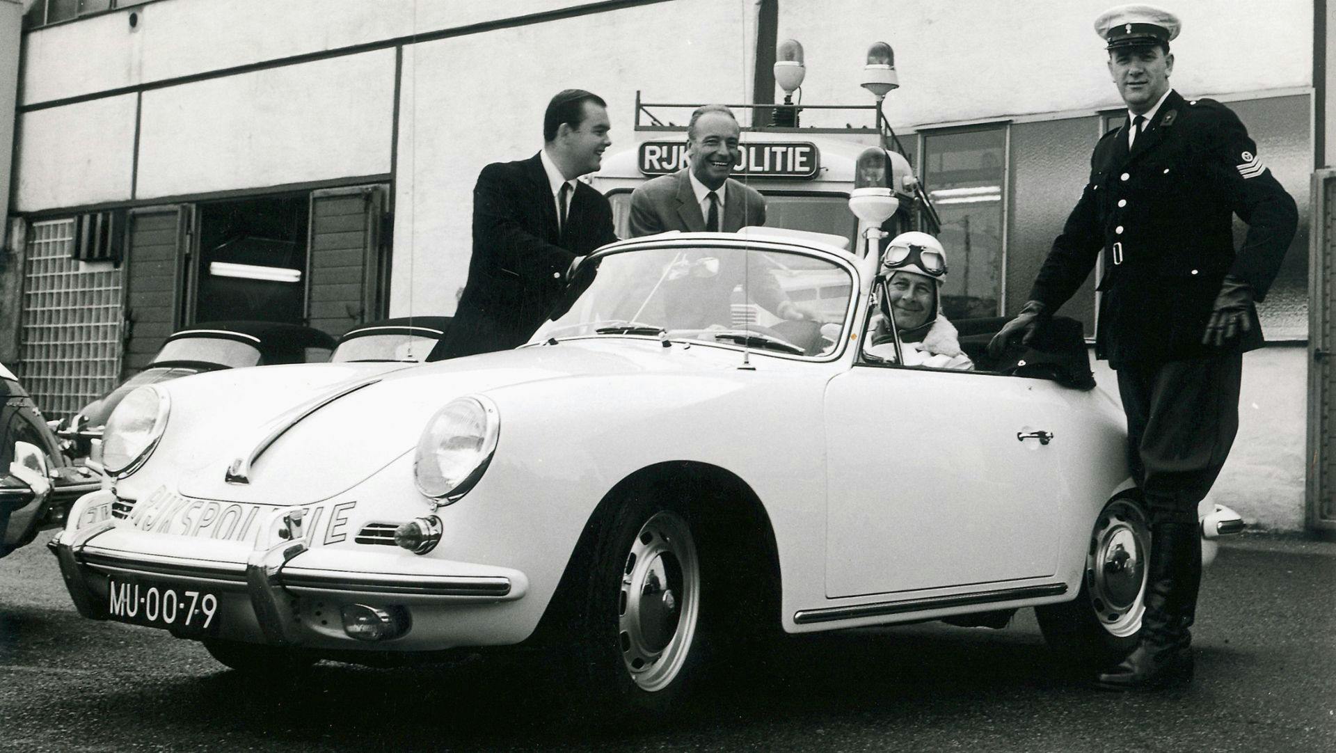 Porsche 356 police car in use by the Dutch police 