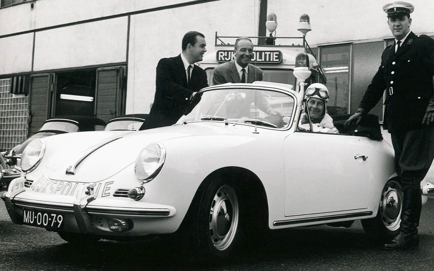 Porsche 356 police car in use by the Dutch police