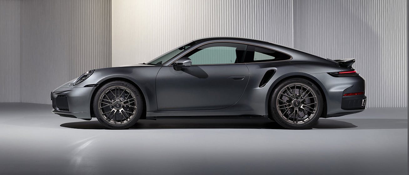 Side view of Porsche 911 Turbo S (type 992.2)