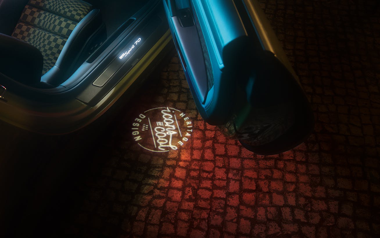 Icons of Cool puddle lights on Porsche 911 Spirit 70