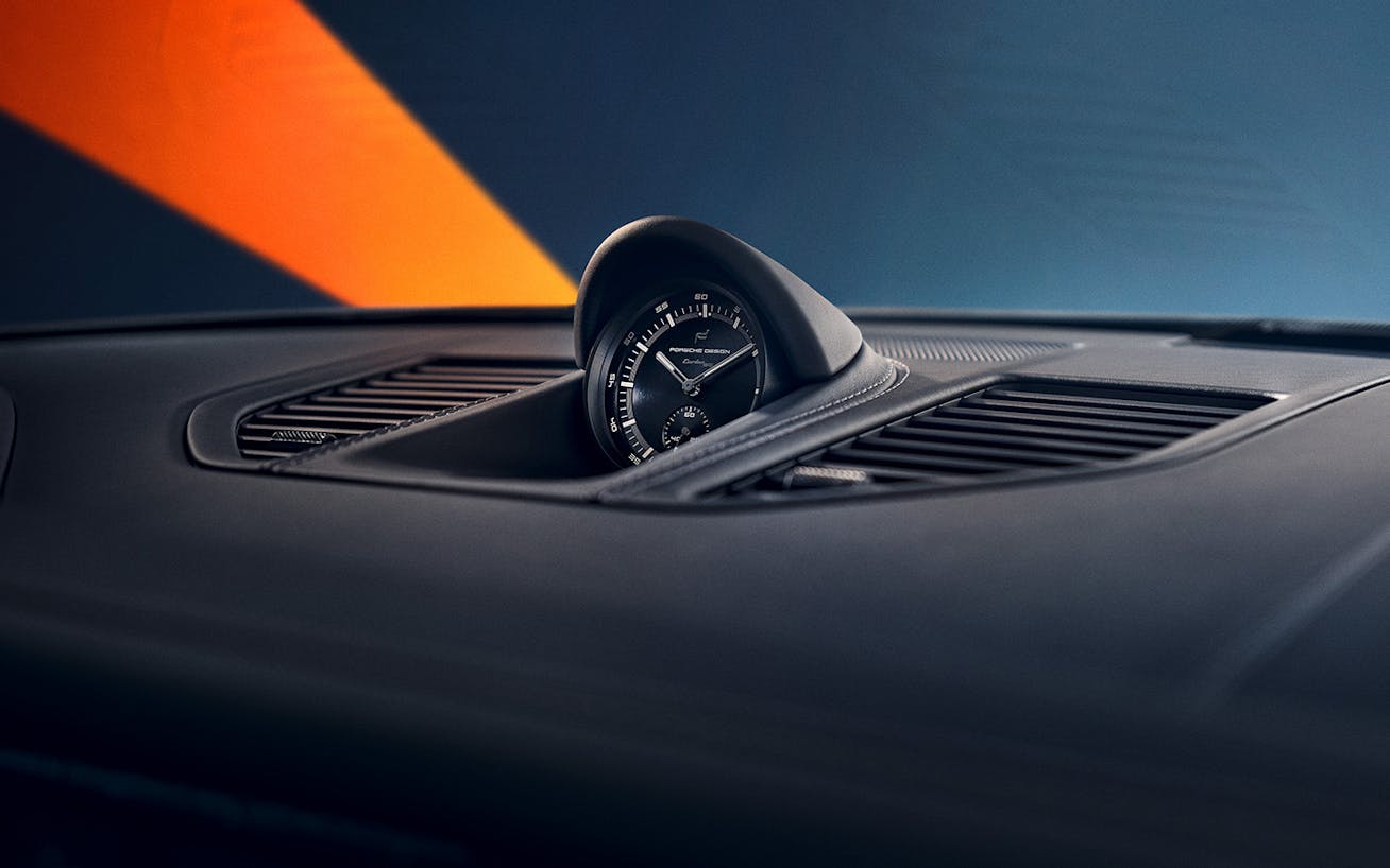 Porsche Design Subsecond clock in the 911 Turbo 50 Years