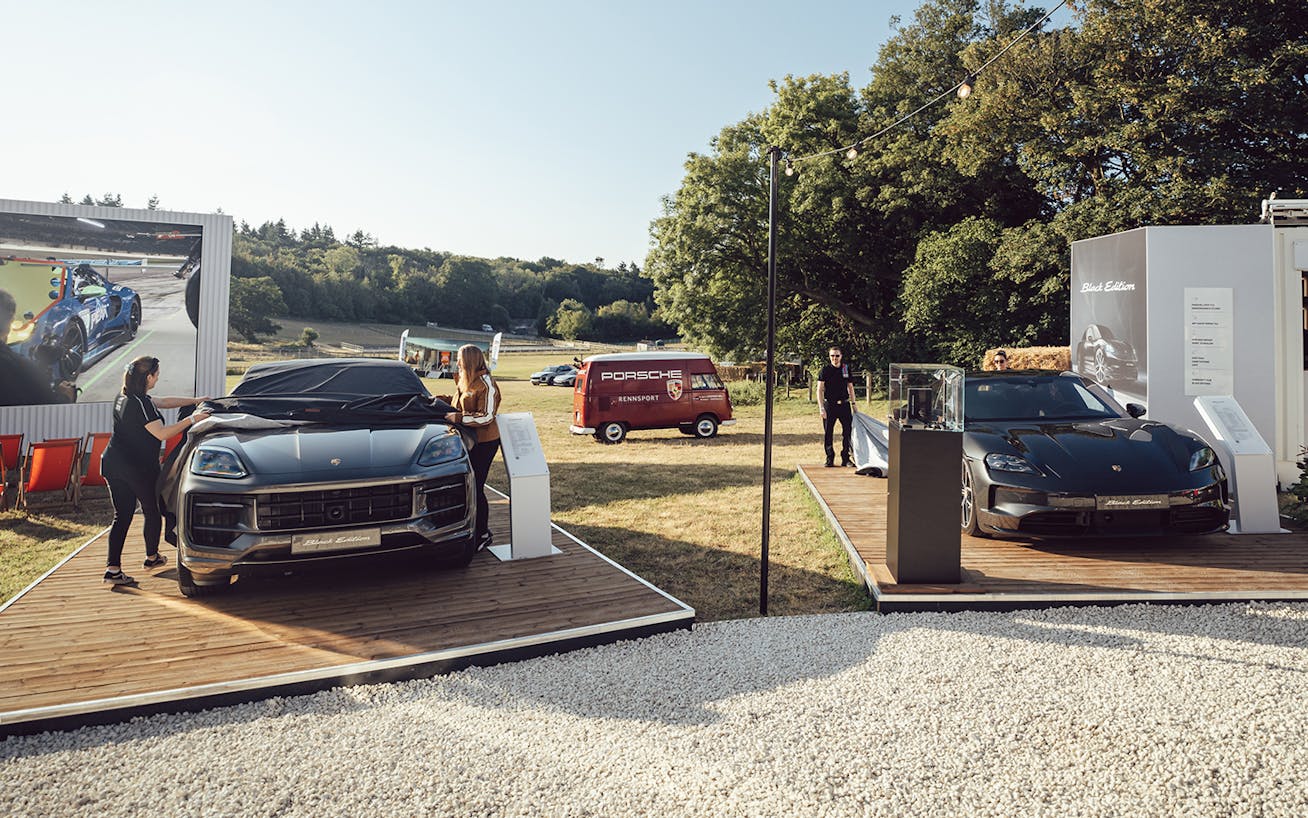 Porsche Black Edition Cayenne and Taycan at Goodwood Festival of Speed
