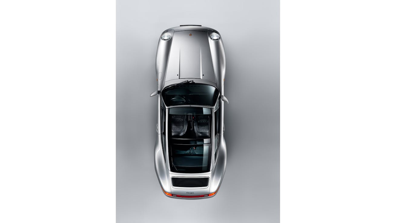 Top view of Porsche 911 Targa (type 993) 