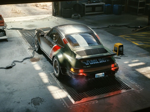 The Porsche 911 turbo from Cyberpunk 2077