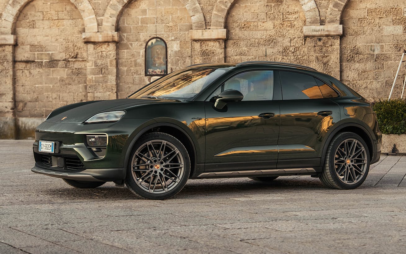Porsche Macan 4S Electric in Oak Green in Amalfi, Italy