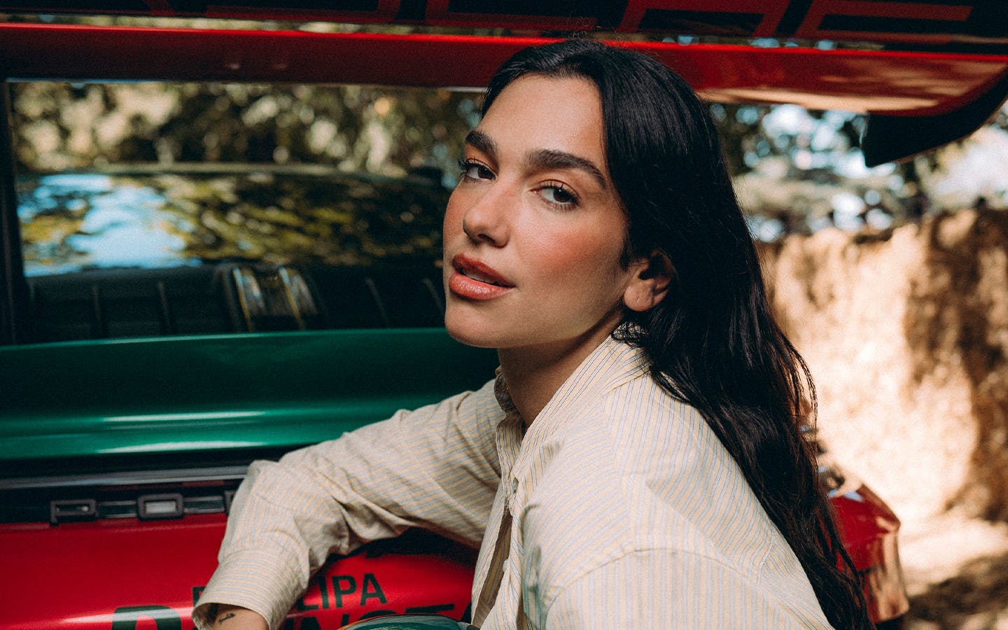 Dua Lipa with Dua Lipa Rennstall Porsche 911 GT3 RS at Goodwood Festival of Speed
