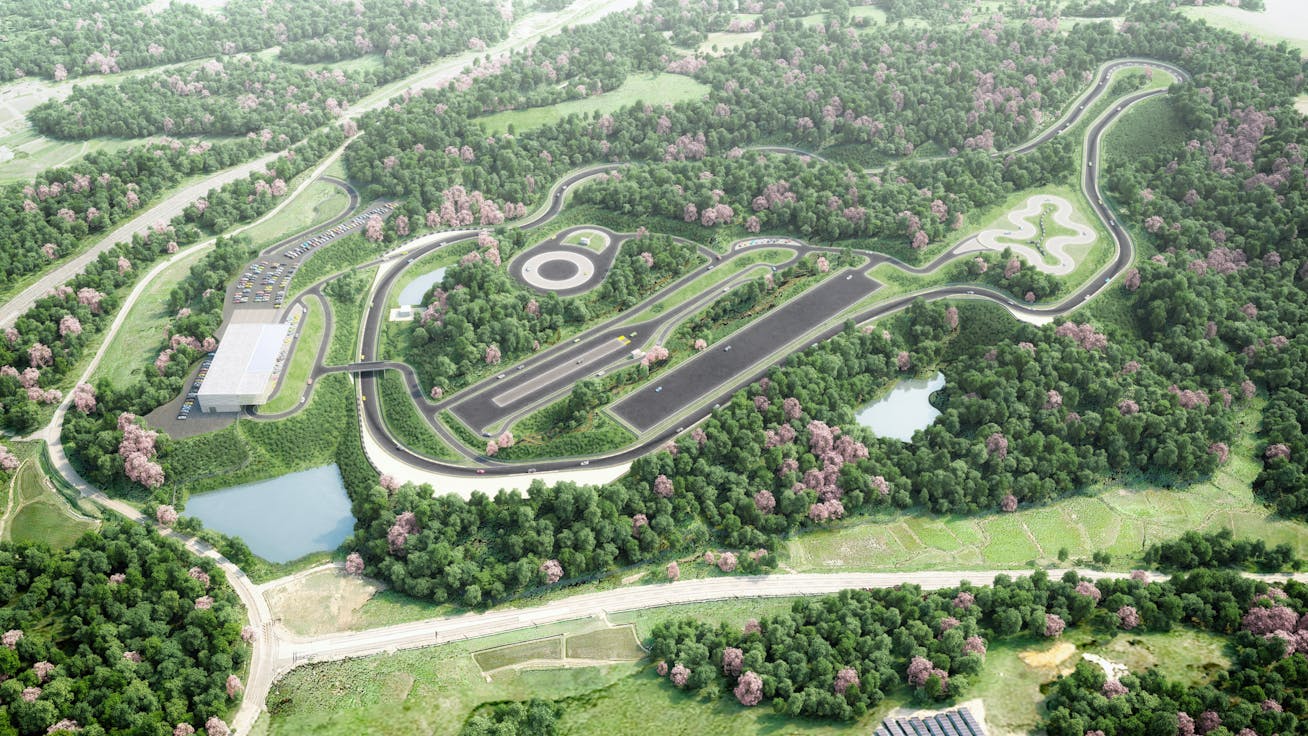 Image of Porsche Experience Center Tokyo handling course from above