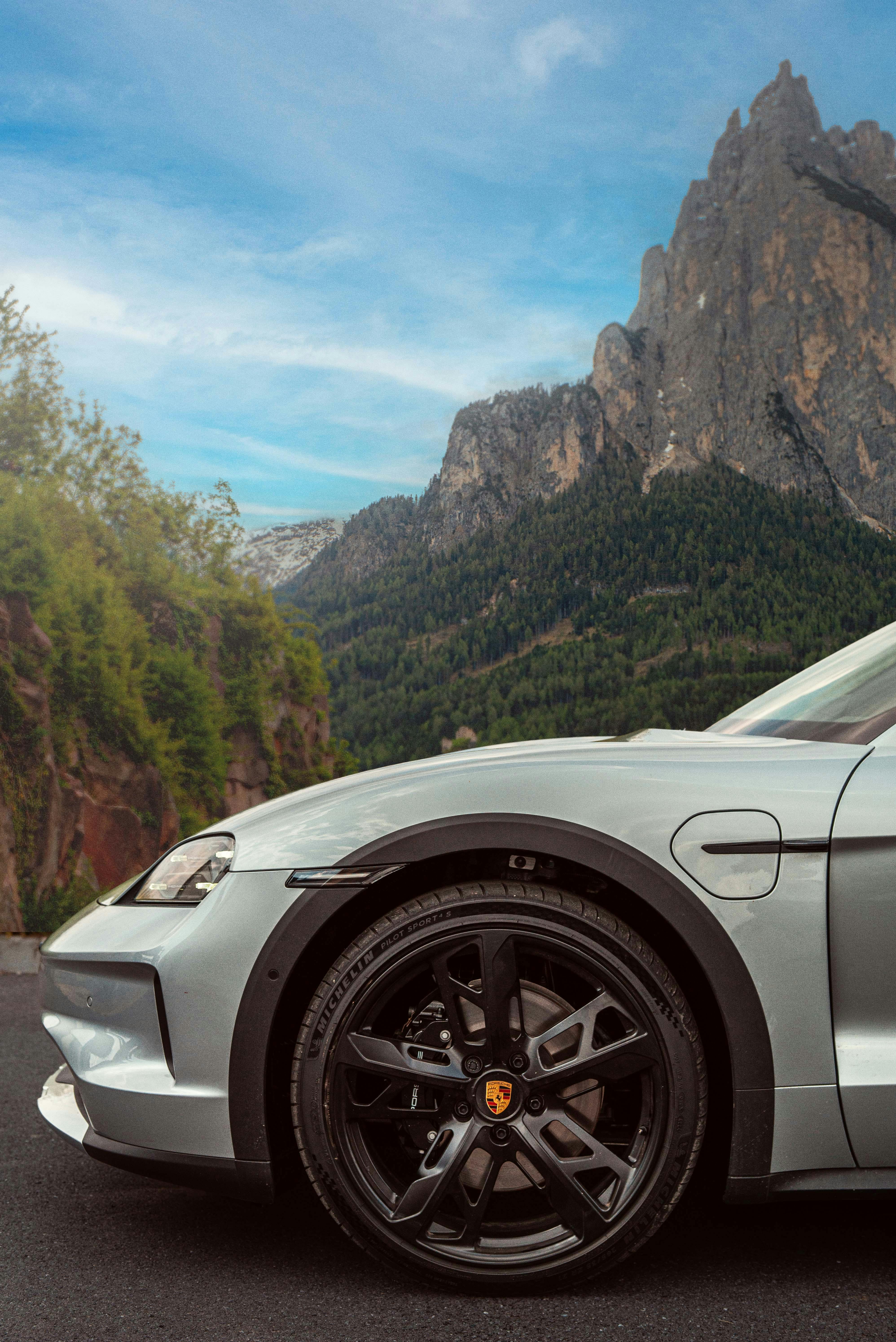 porsche taycan dolomites road trip