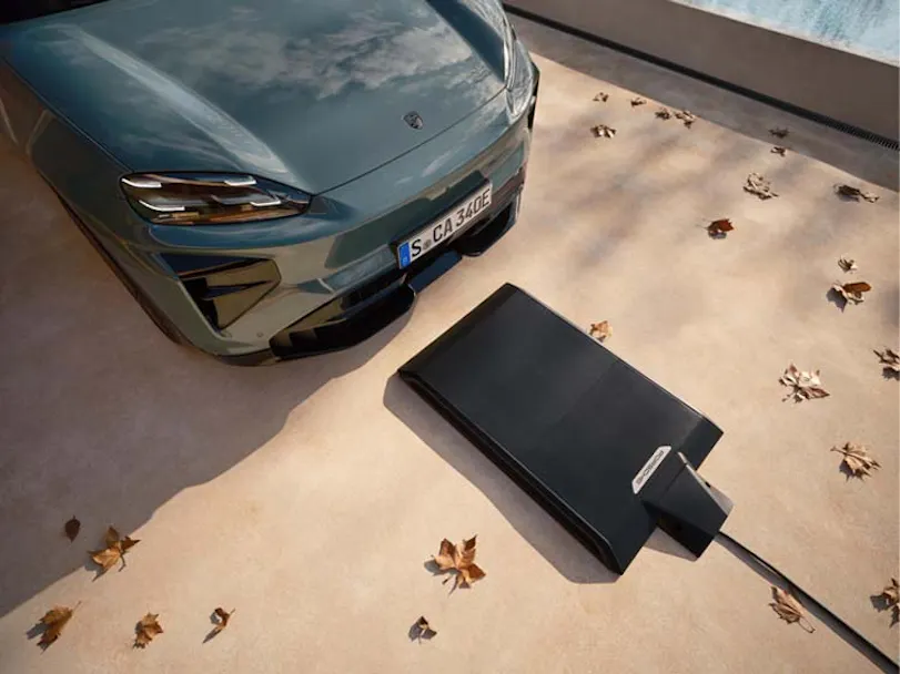 Porsche Cayenne Turbo Electric with wireless charging mat
