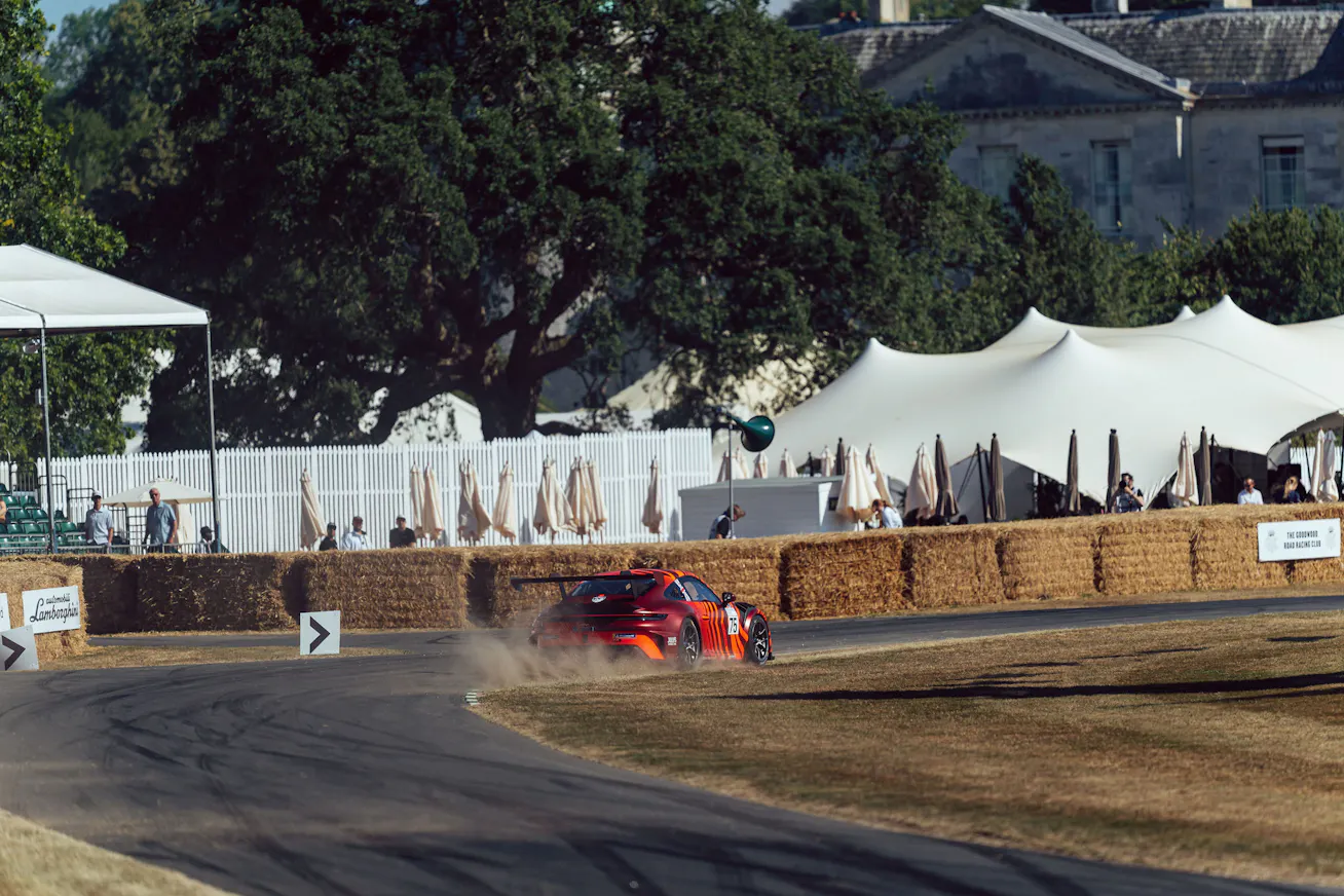 Porsche 911 Cup (Type 992.2) driven up the Goodwood hill by Porsche GB Junior Callum Voisin