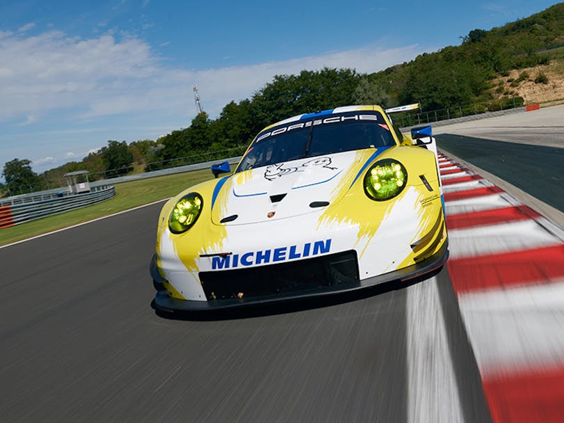 Porsche Track Experience 911 RSR racecar on racetrack