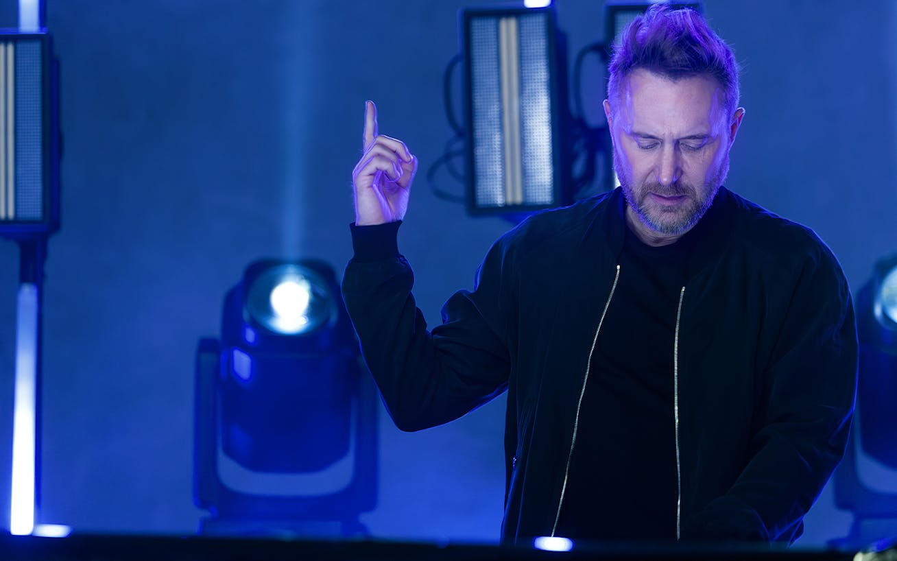 David Guetta on the decks in Porsche film at Solar Park