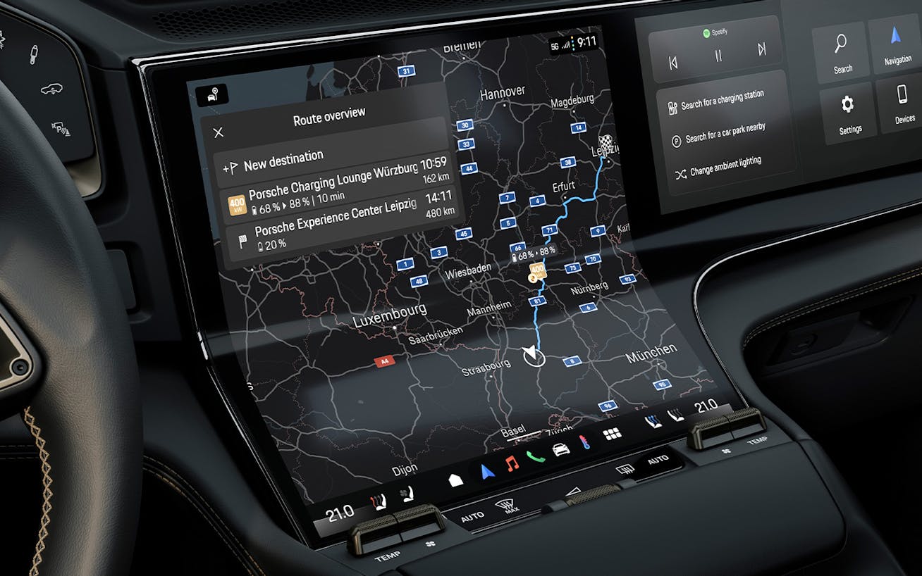 Interior of Cayenne Electric showing Flow Display