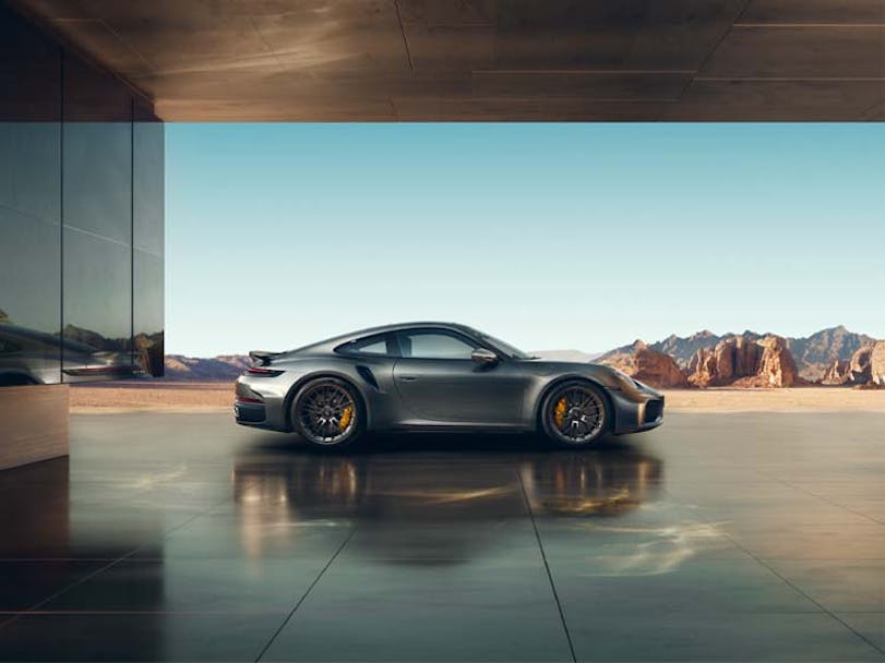 Side view of Porsche 911 Turbo S