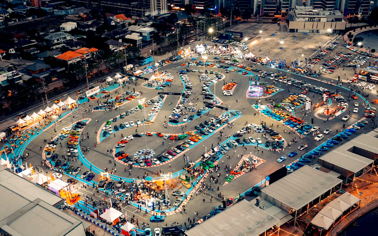 Overhead view of Das Treffen site in Bangkok Thailand
