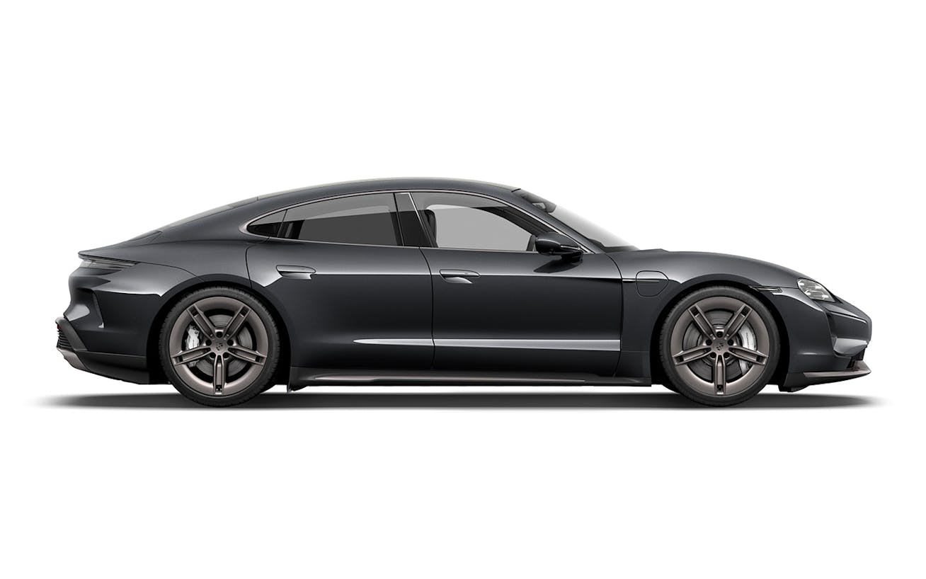 Porsche Taycan Turbo (MY 2024) in side profile