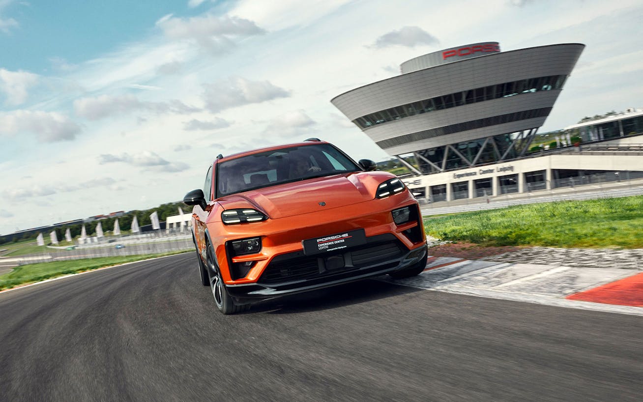 Porsche Macan Turbo on track at Porsche Experience Center, Leipzig