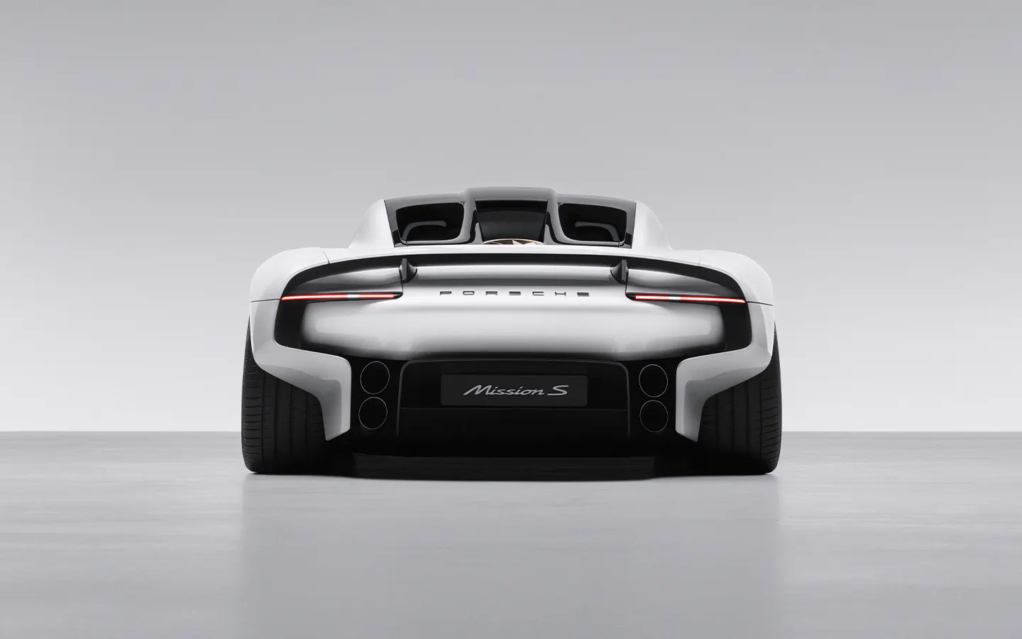 Rear view of Porsche Mission S vision model