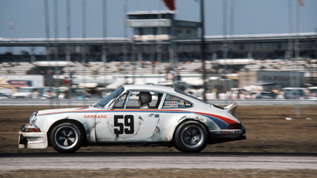Peter Gregg driving 911 Carrera RSR 2.8 at Daytona 1973