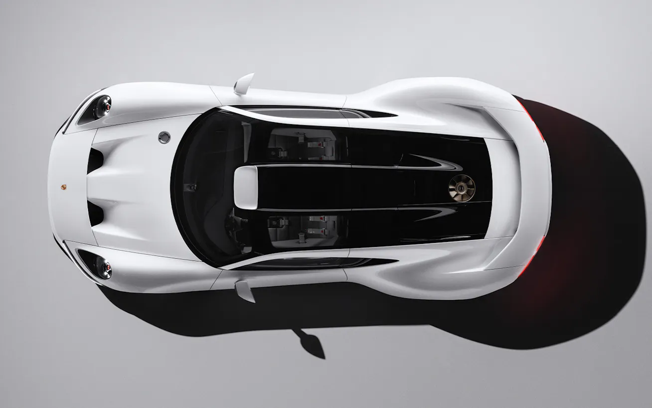 Birdseye view of Porsche Mission S vision model