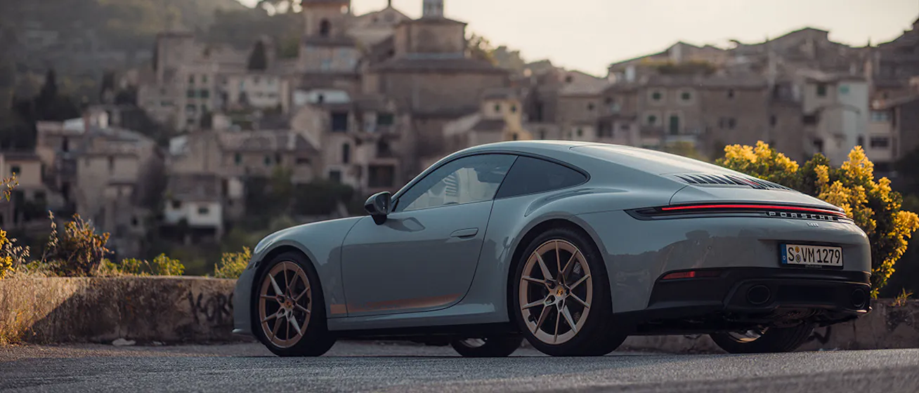 Rear view of Porsche 911 Carrera in Mallorca