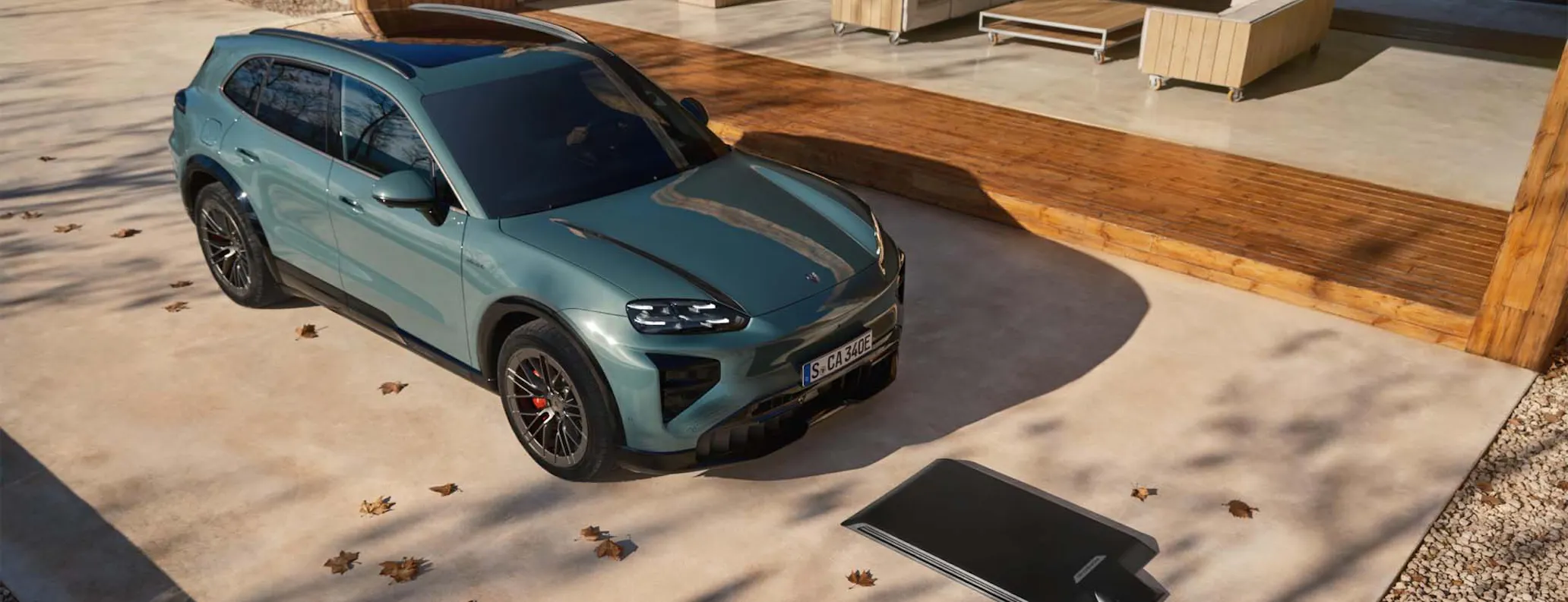 Porsche Cayenne Turbo Electric with wireless charging mat