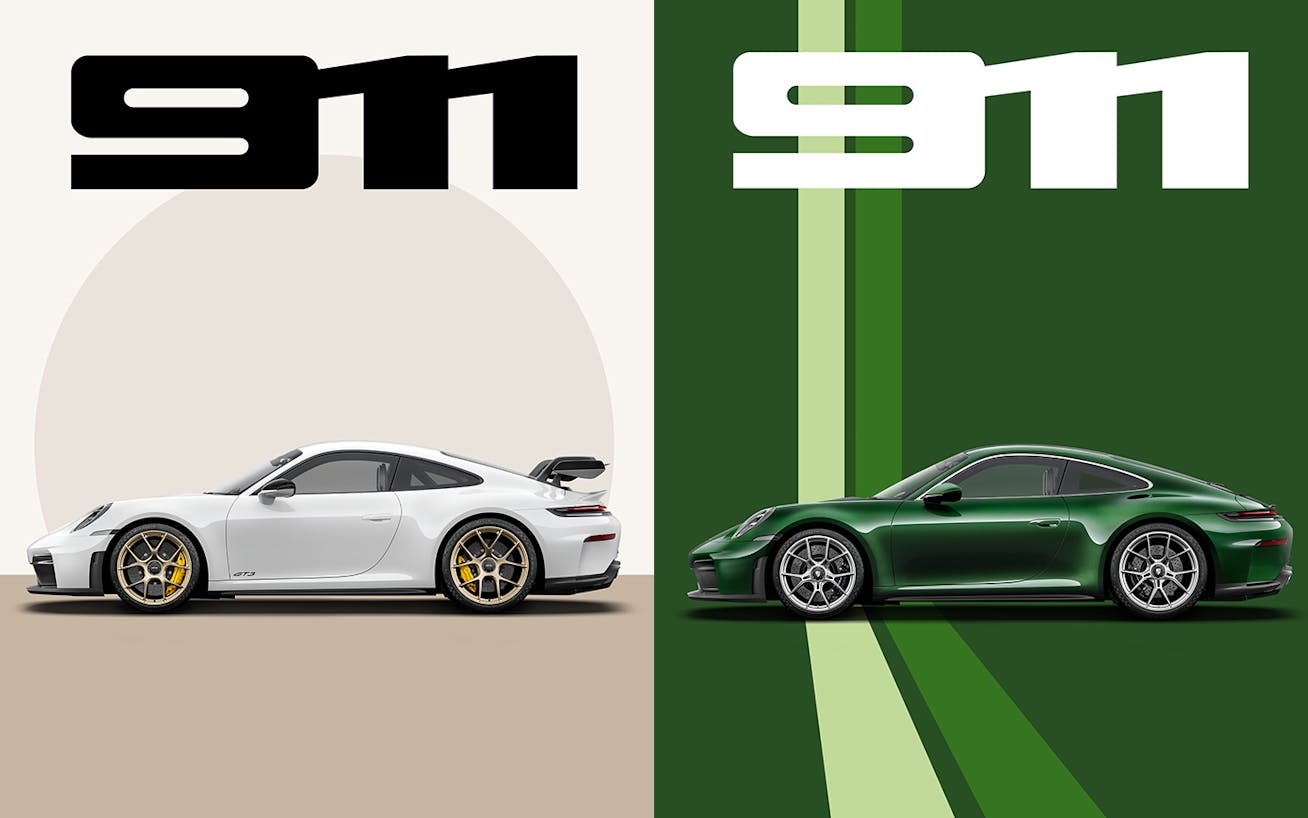 Custom poster of Porsche 992 GT3 and 992 GT3 Touring