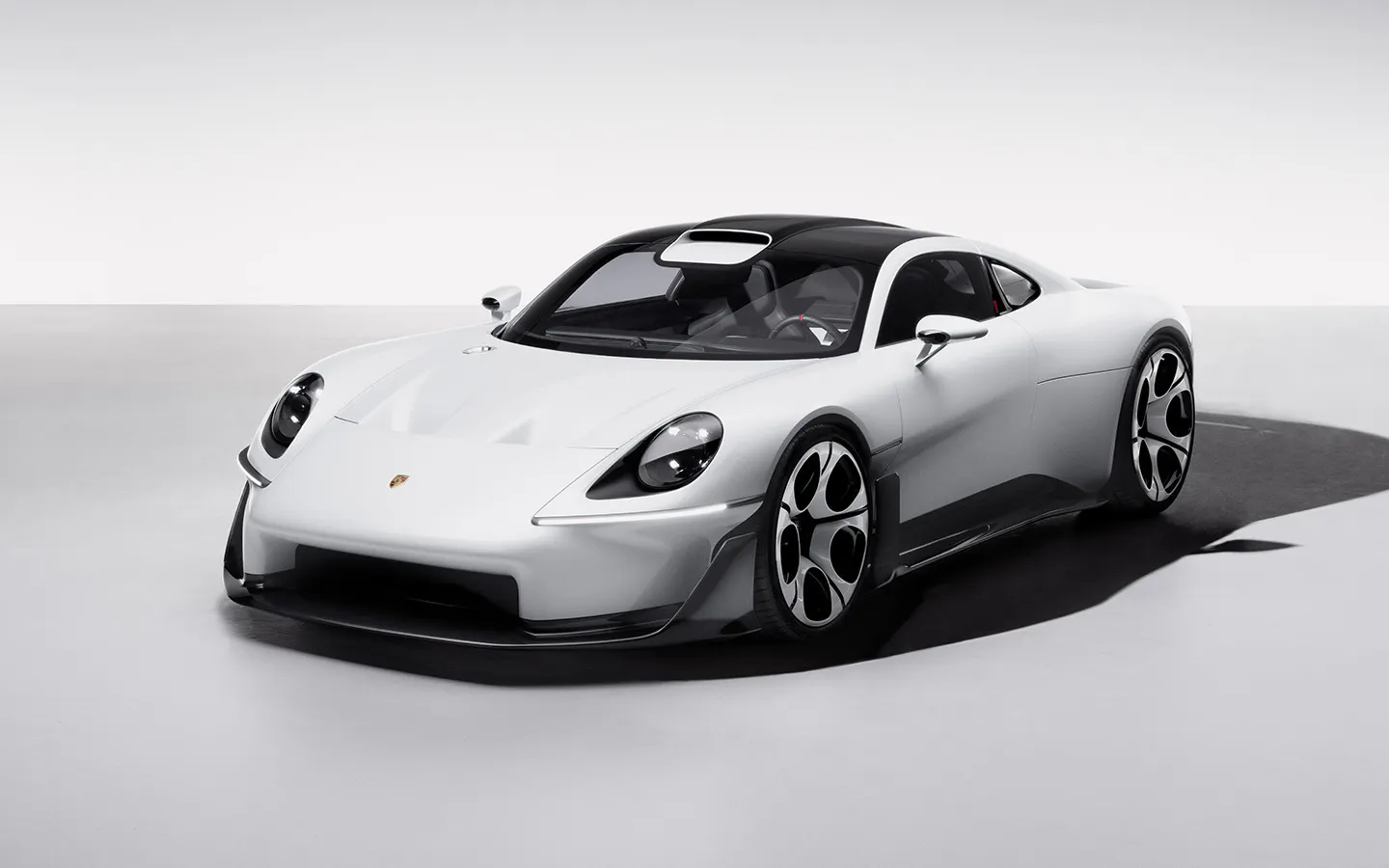 Front three-quarter view of Porsche Mission S vision model