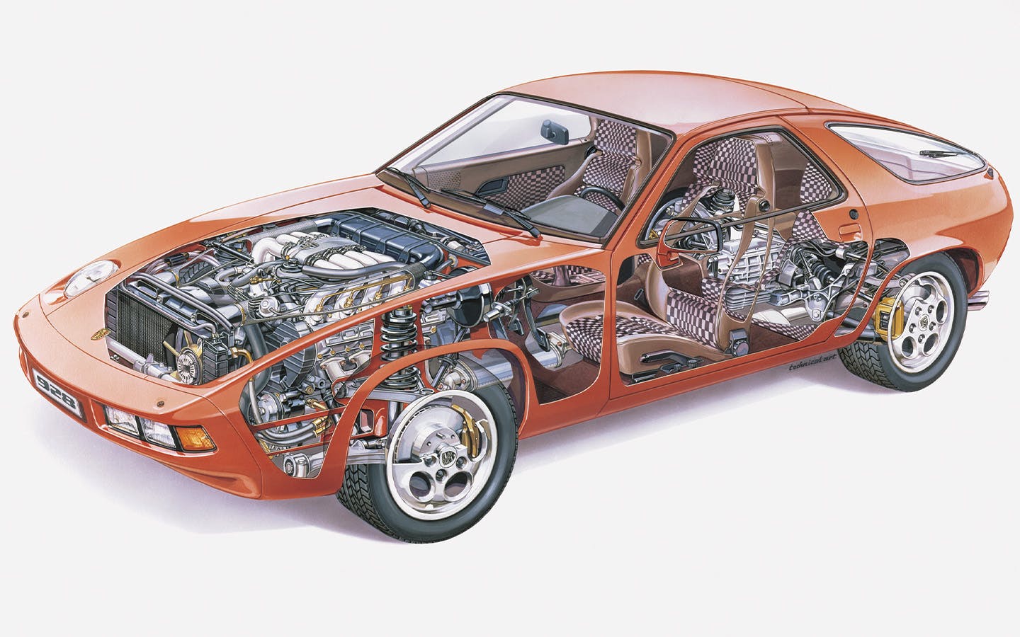 Porsche 928 MY 1978 cutaway view