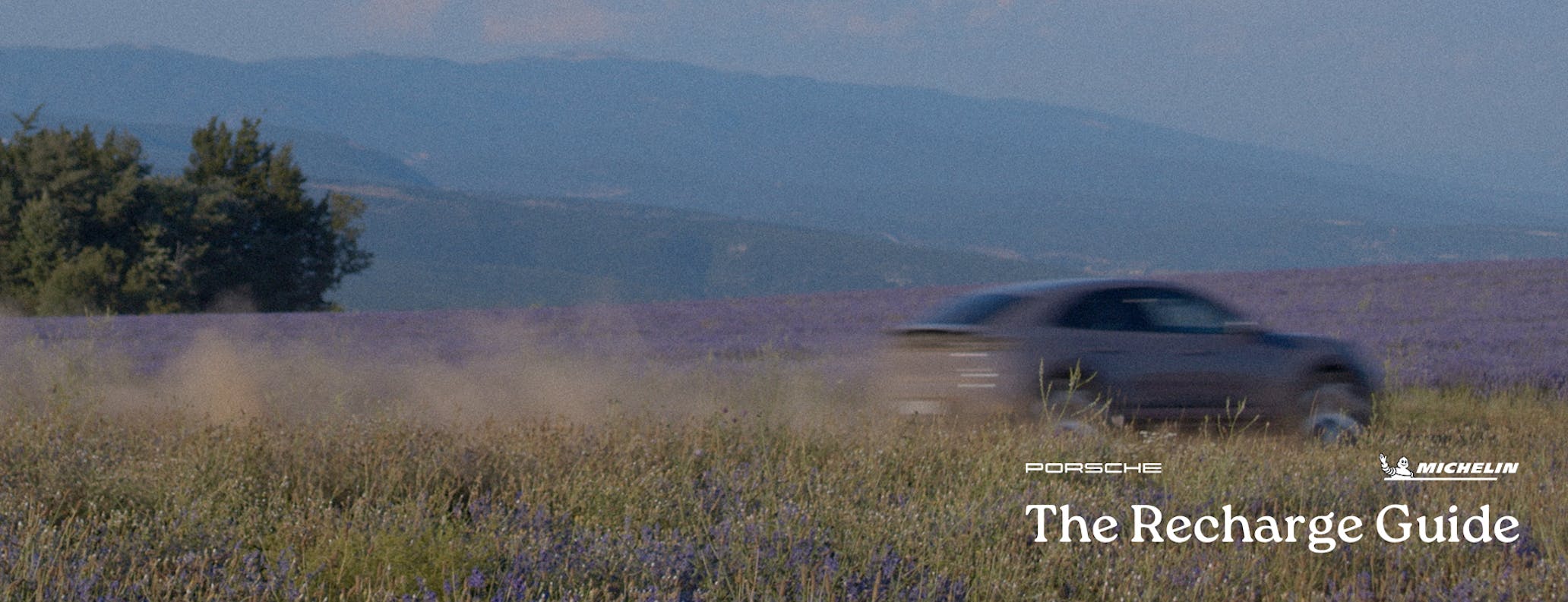 Porsche Macan speeds through lavender fields in Provence