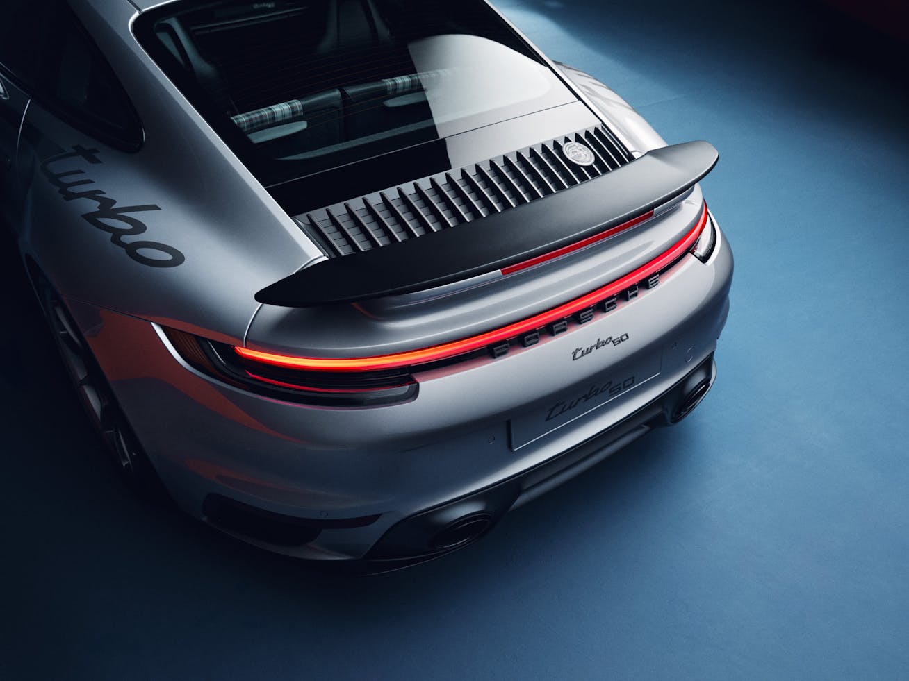 Rear view of Porsche 911 Turbo 50 Years