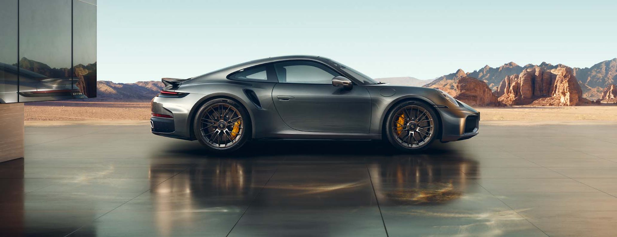 Side view of Porsche 911 Turbo S