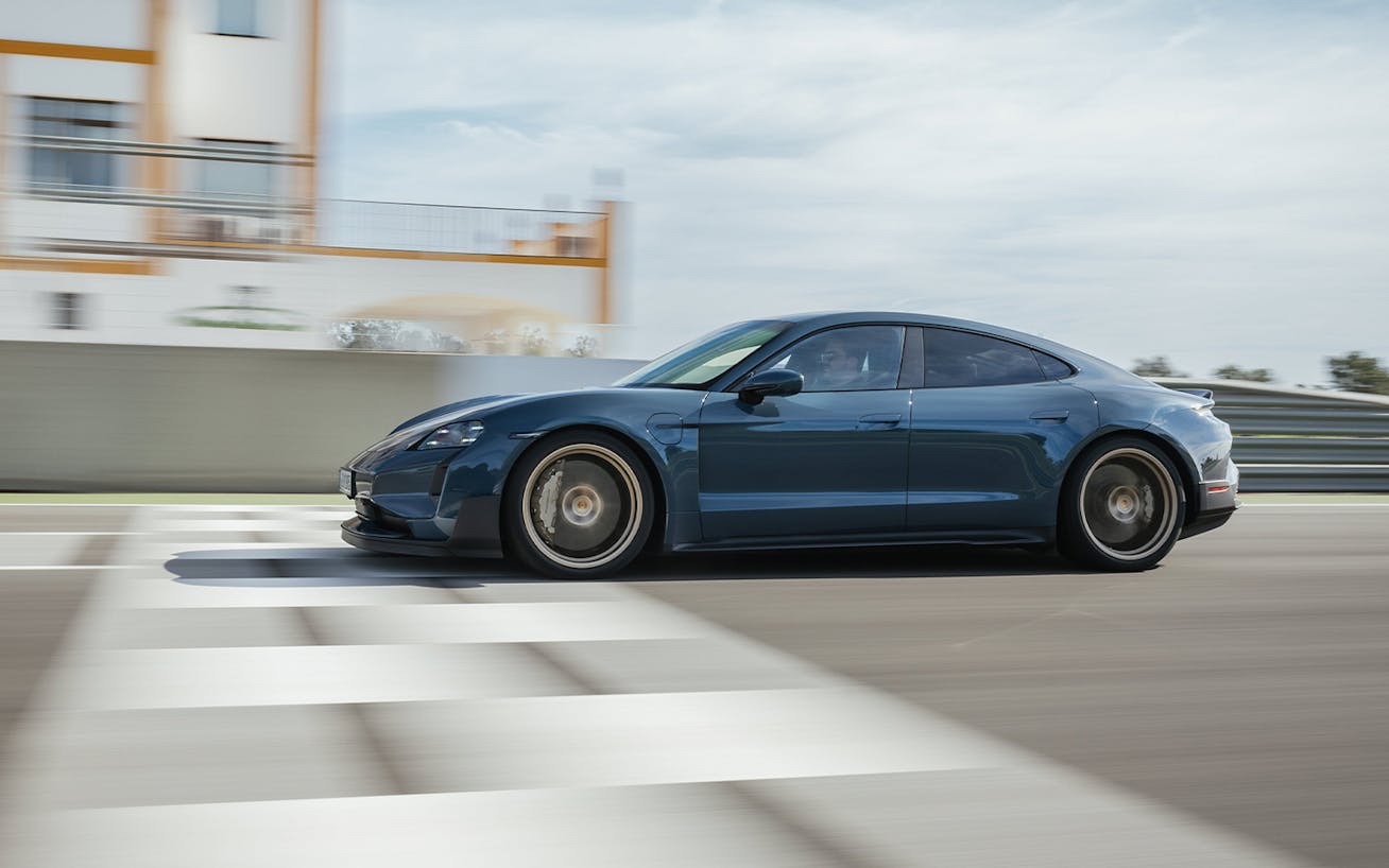 Taycan Turbo GT on track at Circuito Monteblanco, Seville, Spain