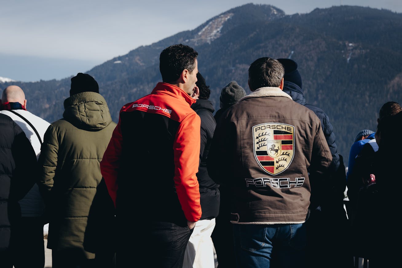 Porsche fans at the F.A.T. Ice Race