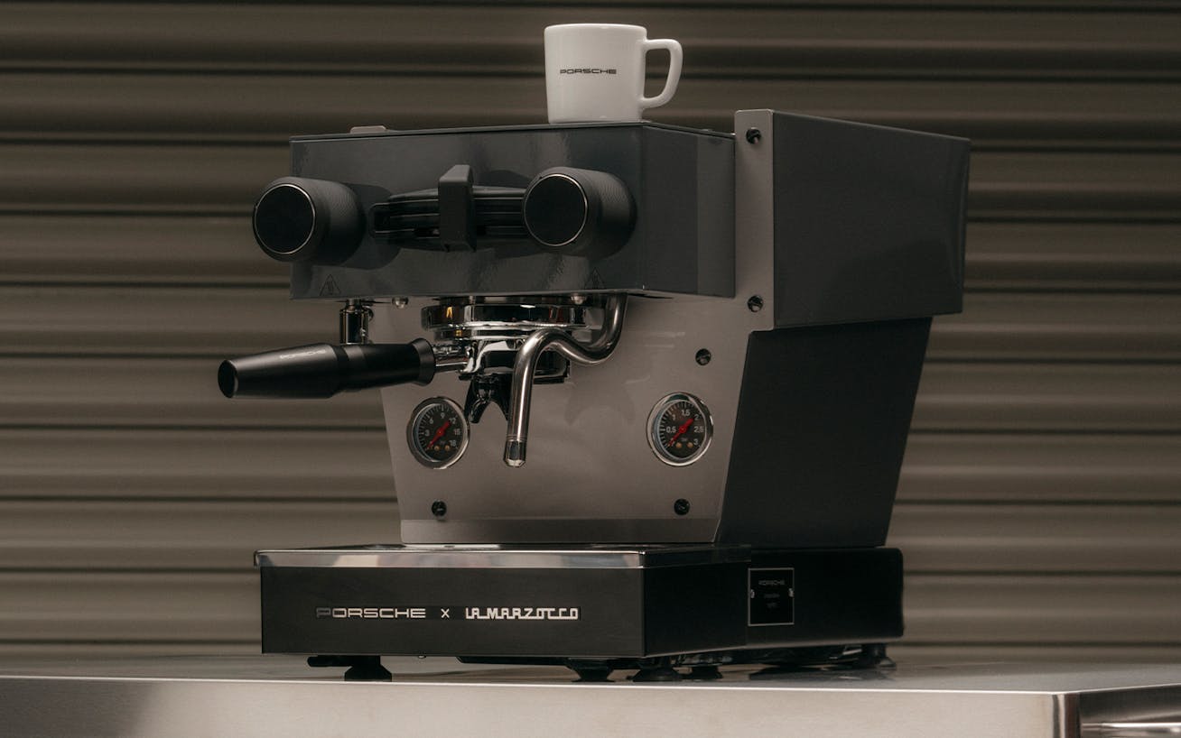 Porsche x La Marzocco Linea Micra Slate Grey Neo espresso machine